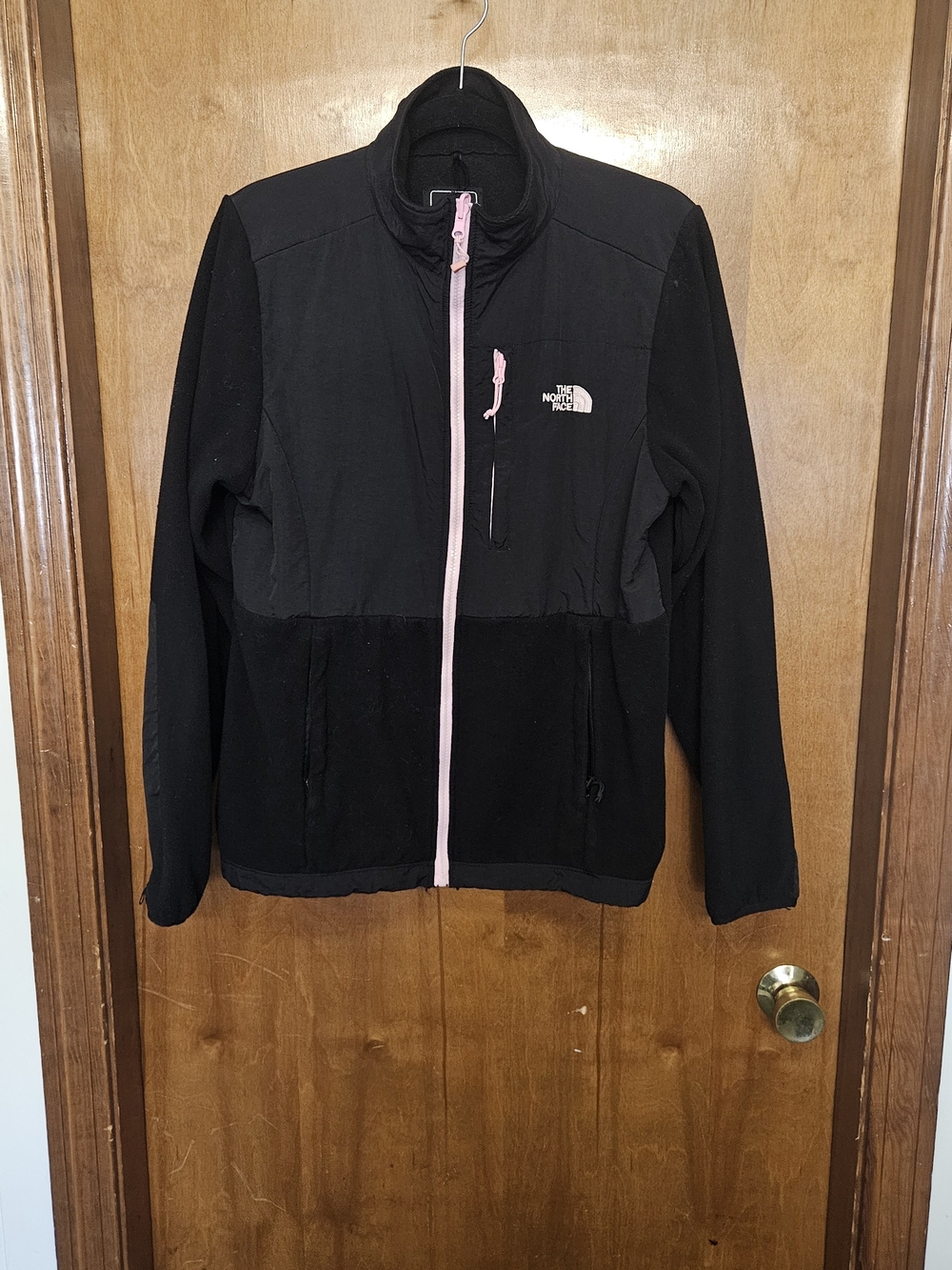 The North Face Black Jacket with Pink Center Zip
